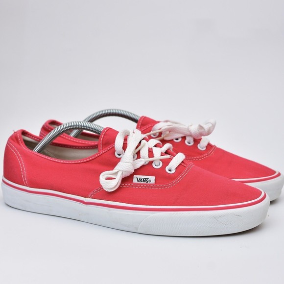 Vans Other - Mens Size 11 VANS Off The Wall Skateboarding Shoes Mens Canvas Red Lace Tie